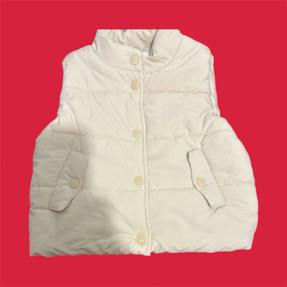 Jessica Simpson Kids Cream Puffer Vest